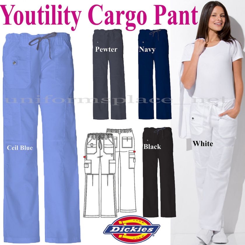 Dickies PANTS MEDICAL SCRUB YOUTILITY CARGO PANTS Junoir Fit Uniform 