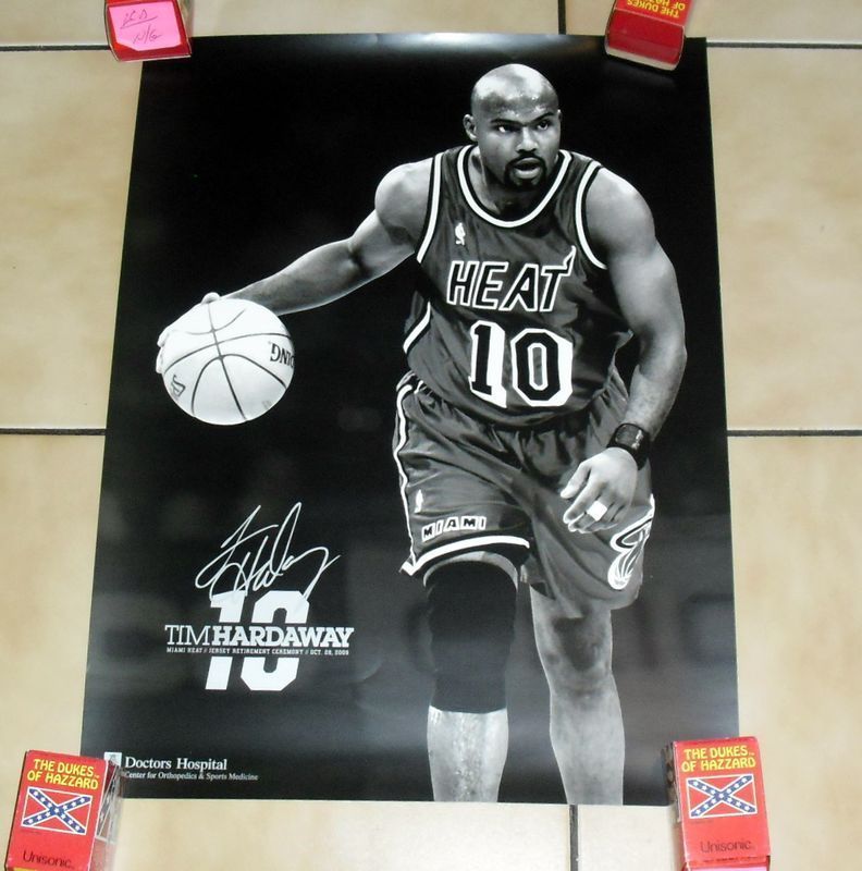 2009 TIM HARDAWAY RETIREMENT MIAMI HEAT 24X18 INCH M KR  