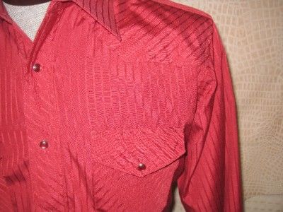 Mens Western Classic Wrangler Shirt Burgandy  