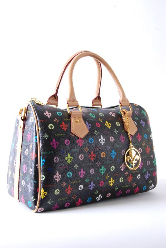 FLEUR DE LIS BOSTON BAG   Multi Color  