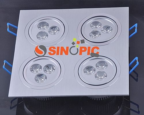   LED Panel Lamp Fixture Cabinet Ceiling light AC 85 240V 4x3W  