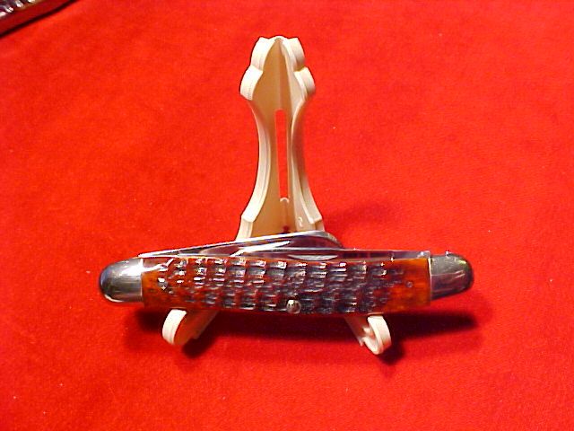 CASE XX U.S.A. 63047 RED COW BONE HANDLE POCKET KNIFE NEAR MINT 