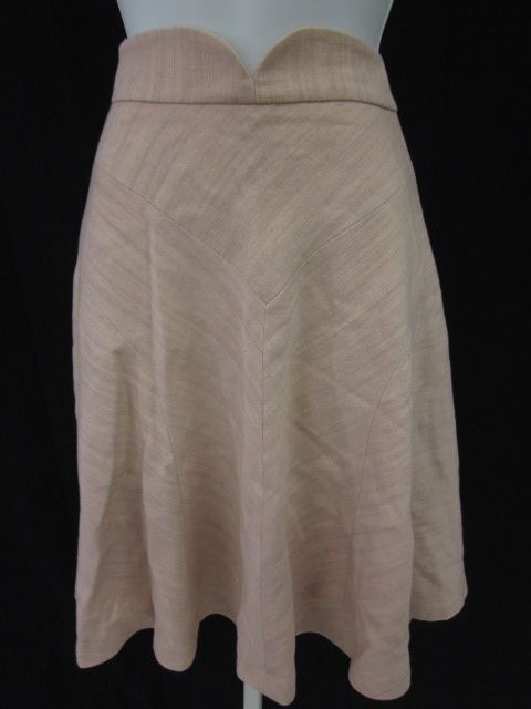 MARC JACOBS Light Pink Silk Linen A Line Skirt Sz 8  