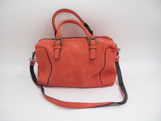 NWOT Gerard Darel Bright Grapefruit Suede Sac Plum Bahia Bag  