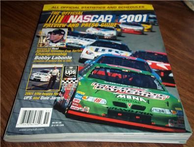   Official Nascar Preview and Press Guide 2001 Racing UMI Publication