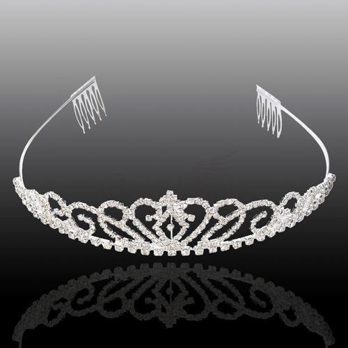 Gorgeous Shining Wedding Bridal Tiara Rhinestone Crown Hair Comb Pins 