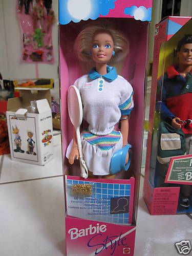 VINTAGE 1994 BARBIE STYLE TENNIS DOLL MIB NRFB  