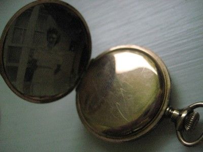 Antique Ladies Hampden Pocket Watch Molly Stark Gold F.  