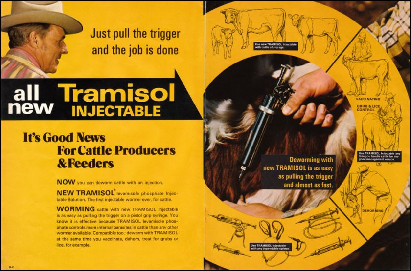 Tramisol Injectable Dewormer 4 Pg 1973 Print Ad  