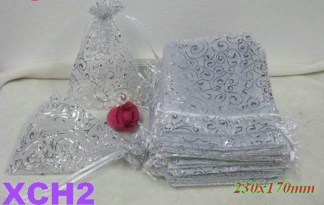 10 COLORS WEDDING FAVOR BAGS ORGANZA LARGE SIZE 23X17CM  