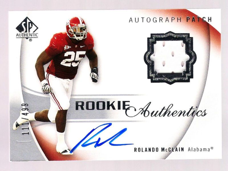 ROLANDO MCCLAIN ALABAMA 2010 SP PATCH AUTO RC /499   