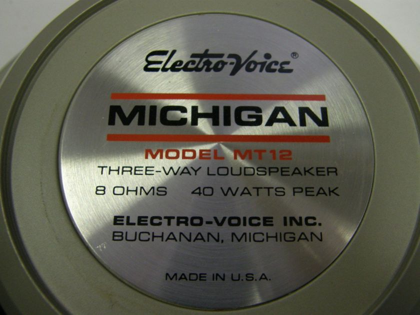 12 Electro Voice Michigan Model MT12 3 Way Loudspeaker USED great 