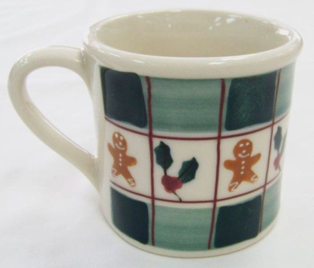 1982 Hartstone GINGERBREAD MAN/HOLLY & BERRIES Mug  