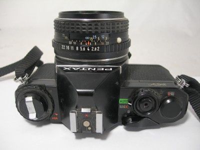 BLACK PENTAX MV 35MM SLR CAMERA WITH PENTAX LENS  