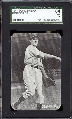 1947 BOND BREAD BOB FELLER SGC 84 NM 7 INDIANS  