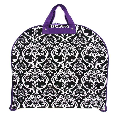 garment bag floral black purple lg