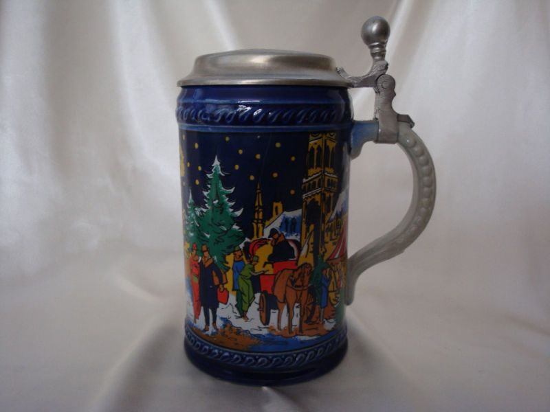 1979 MUNICH CHRISTMAS FAIR LIDDED GERMAN BEER STEIN LTD  