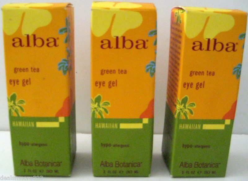 ALBA BOTANICA Hawaiian GREEN Tea EYE GEL, 1oz/30mL ea 724742008161 