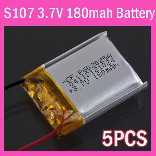 5X 3.7V Li Poly Lipo Batteries Battery For Syma 3ch RC Helicopter S107 