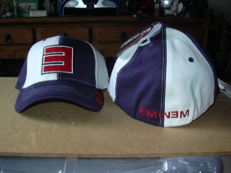 EMINEM EMBROIDERED E LOGO DBL STITCH WOOL FLEX CAP BNWT  