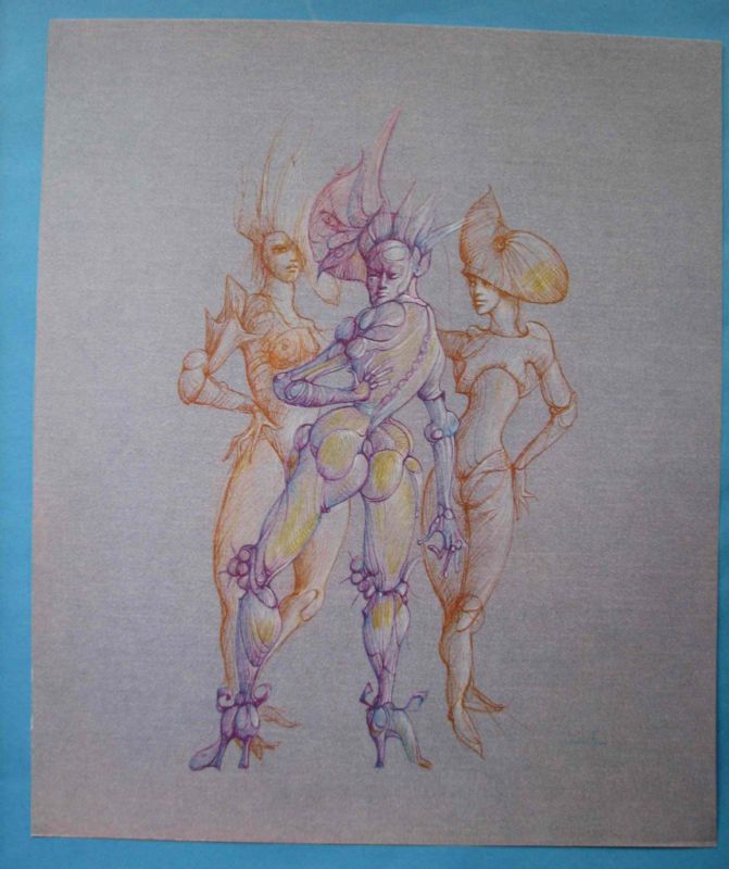 Leonor Fini Trilogie litho print  