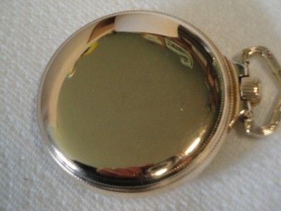     POCKET WATCH  10K   16S  17J  WORKING  MINT COND.  NICE CASE  