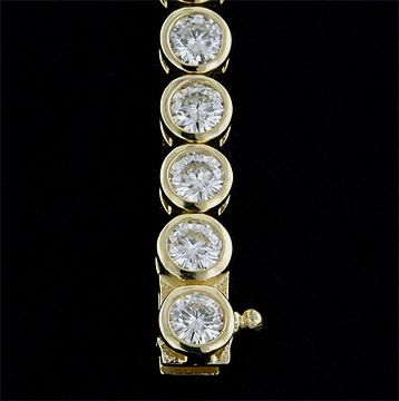 CT 14KY MOISSANITE FULL BEZEL SET TENNIS BRACELET  