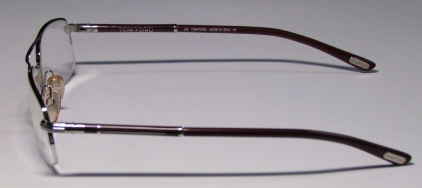 NEW TOM FORD TF 5053 52 18 135 SILVER/BURGUNDY EYEGLASSES/GLASSES 