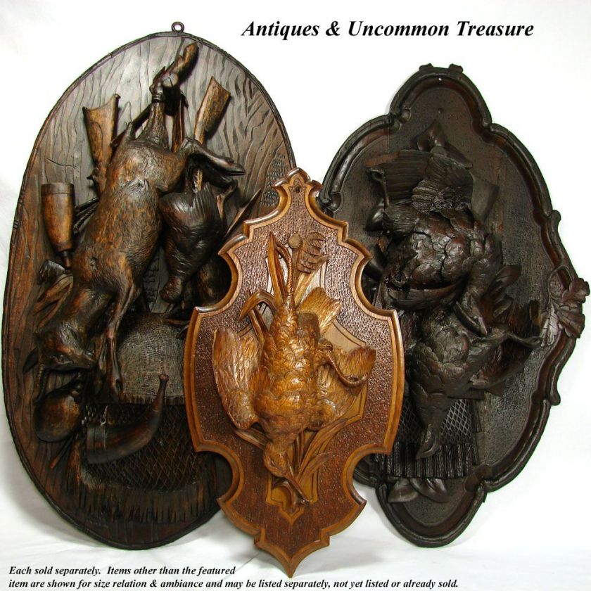   Carved Fruits of the Hunt 20 Wall Plaque, Bird, Woodcock  