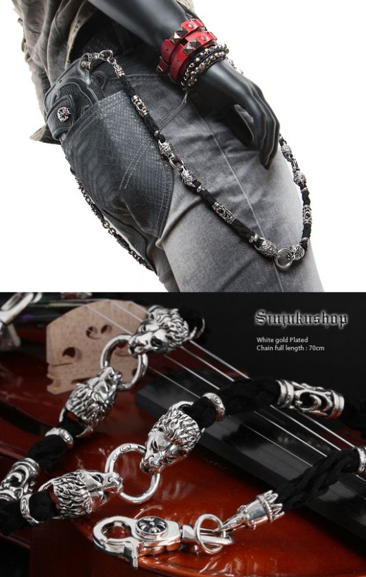 Leather combine Multy Wallet chain Kera Biker Punk Rock  