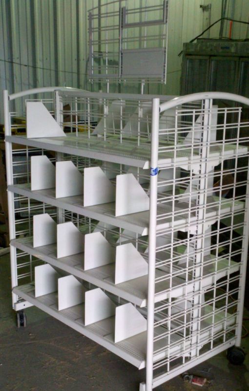 ROLLING SHELVING   GONDOLA ADJUSTABLE W/GRIDWALL  