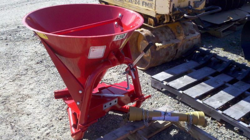 Agrex 150 lb 4.2 bushel 3 pt hitch seeder  