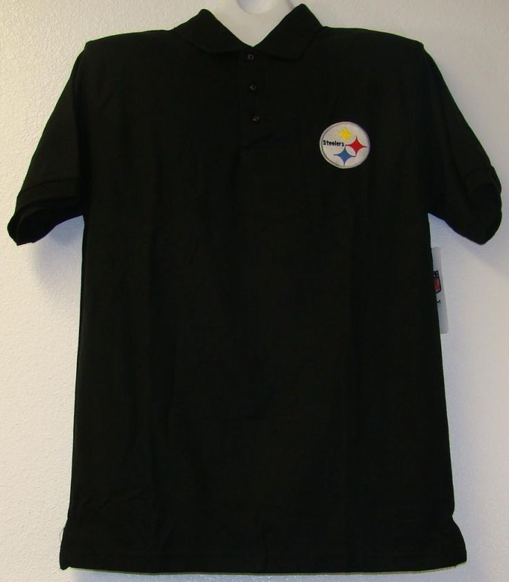 PITTSBURGH STEELERS POLO SHIRT SIZES S, M, L, XL, 2XL, 3XL, 5XL  