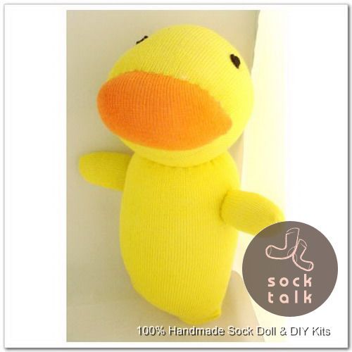 This is a 100% hand made,stuffed and sewn Duck, 8.5   9 inch tall,cute 