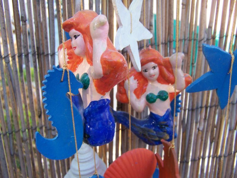 Clay Mermaids Windchime/Mobile   Ecuador  