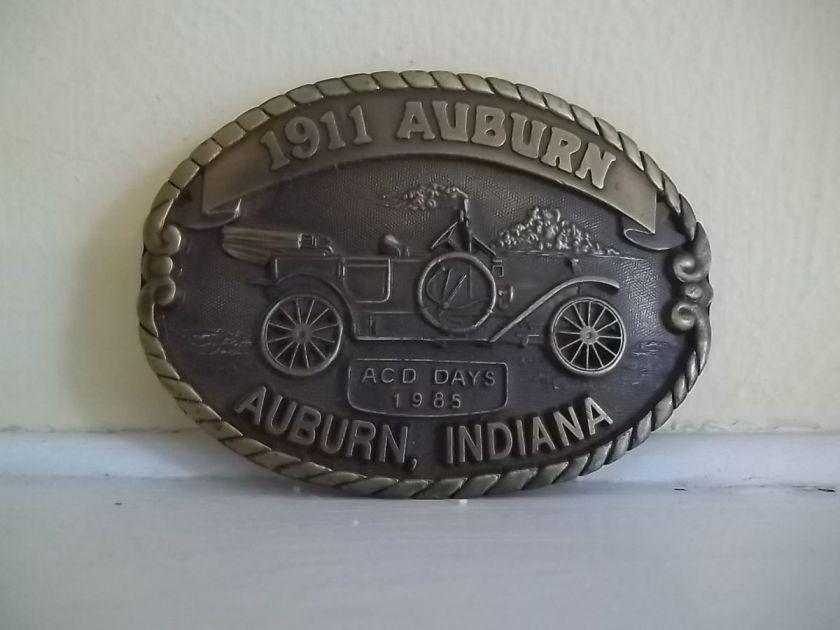 VINTAGE 1911 AUBURN, INDIANA MODEL N CAR BRASS BELT BUCKLE ACD DAYS 