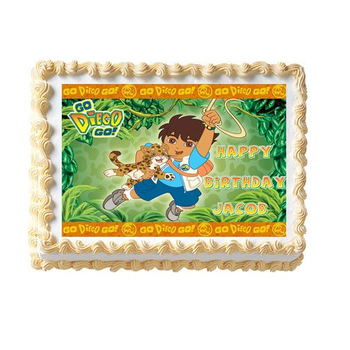 GO DIEGO #2 Edible Personalized Cake Image Party Supply  