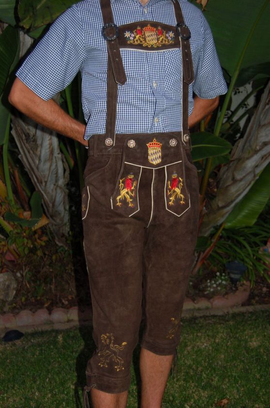 SPECIAL* Bavarian Kniebund Lederhosen BAYERN US Size 38  