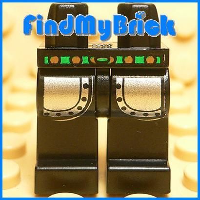 L135A Lego Castle Legs with Armor Green/Silver Belt NEW  