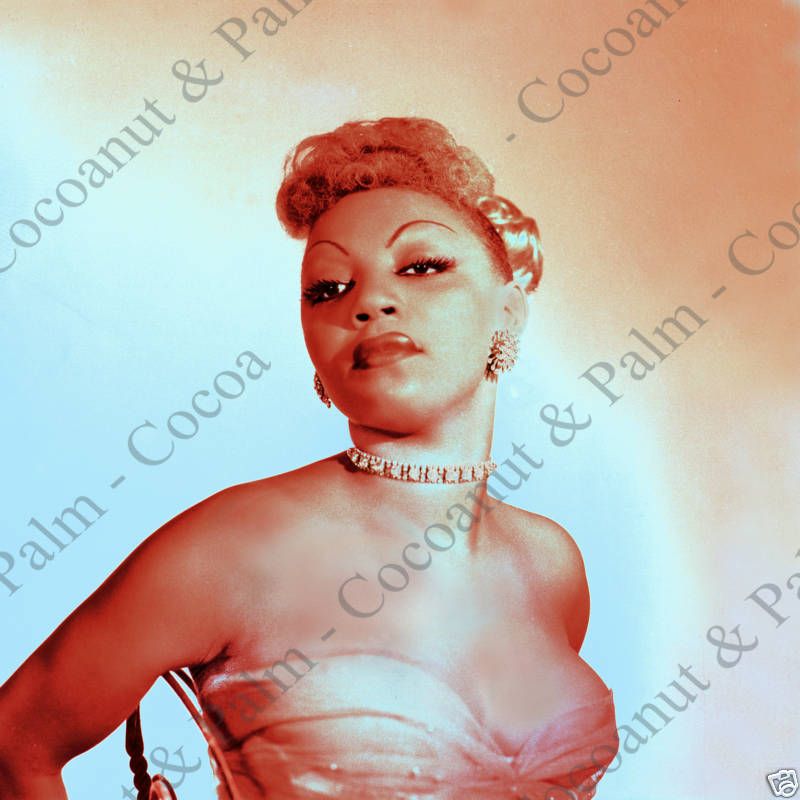 Vintage Elegant Black Fashion Model Photo 40s 4x4  