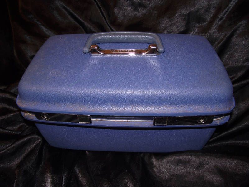 Vintage Samsonite Concord Train Case Royal Blue  
