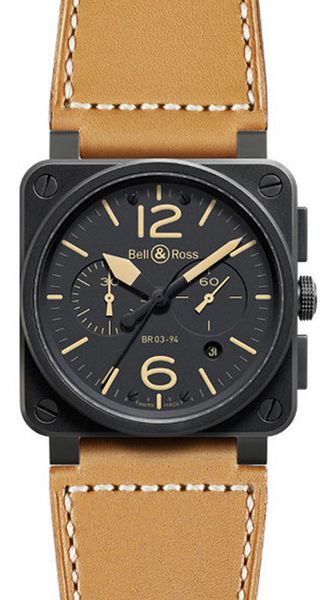 BRAND NEW BELL & ROSS CARBON MENS AUTOMATIC BLACK DIAL WATCH BR 03 94 
