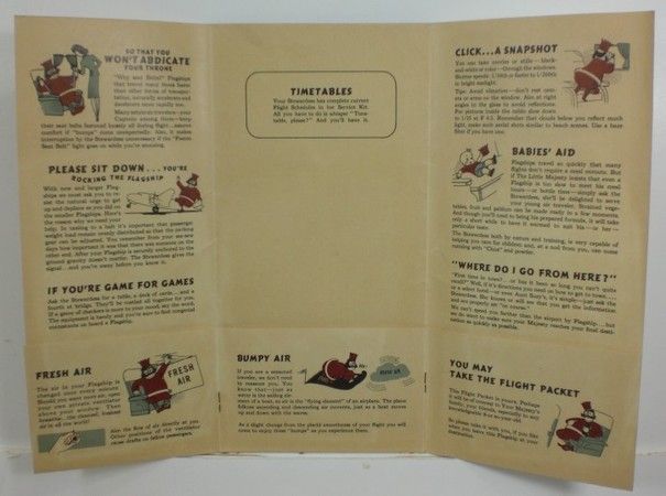 1940s American Airlines Flagship Information Package Brochure Flight 