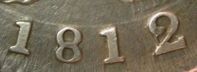1812/1 XF CAPPED BUST HALF DOLLAR ID#Q175  