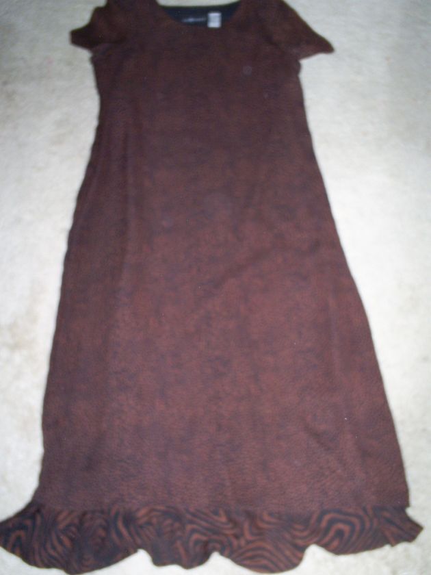 LADIES SIZE 12 DRESSY ANIMAL PRINT DRESS  