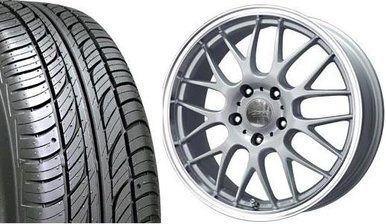   Tire & Wheel Package 16X7 4x100 MB Motoring Mesh & 205/55 16 Falken