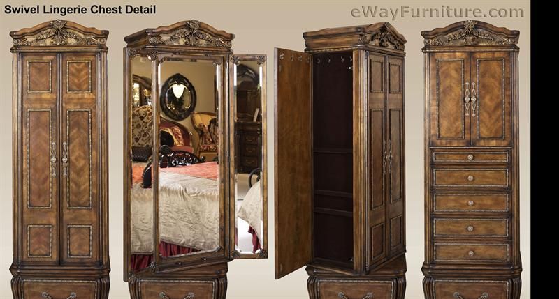 Wood Metal Marble King Bedroom Furniture 4 Poster Bed  