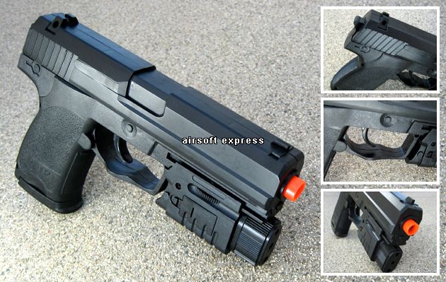 AIRSOFT HAND GUN PISTOL AIR SOFT TOY LASER LIGHT w/ BBs  