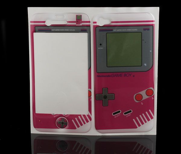 1PC Fashionable Game Boy Front + Back Stickers Skin Case For Apple 