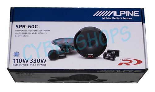 NEW ALPINE SPR 60C TYPE R 6.5 CAR AUDIO COMPONENT SPEAKER SYSTEM 